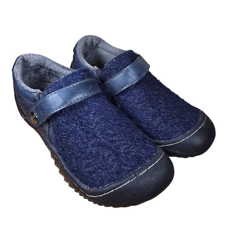 JSport JBU Women's Blair Fur Winter Slip On Shoes Blue 6.5 Vegan Uppers